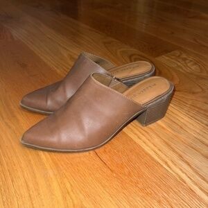 Brown Madden Girl Joliee Slip on Heel Sandal 8.5